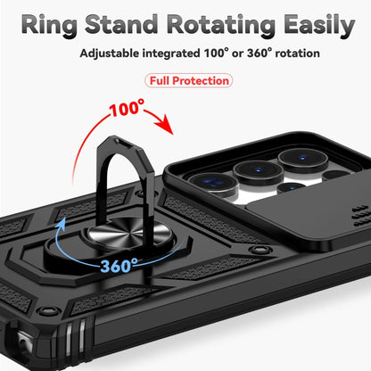 For Samsung Galaxy S25 Ultra 5G Sliding Camshield Holder Phone Case(Black) by buy2fix