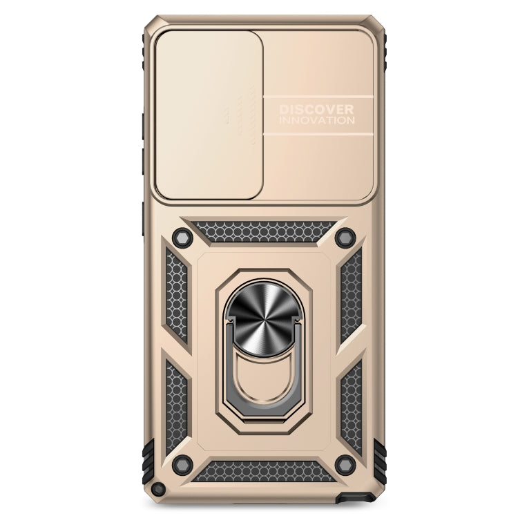 For Samsung Galaxy S25 Ultra 5G Sliding Camshield Holder Phone Case(Gold) by buy2fix