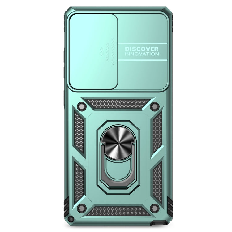 For Samsung Galaxy S25 Ultra 5G Sliding Camshield Holder Phone Case(Green) by buy2fix