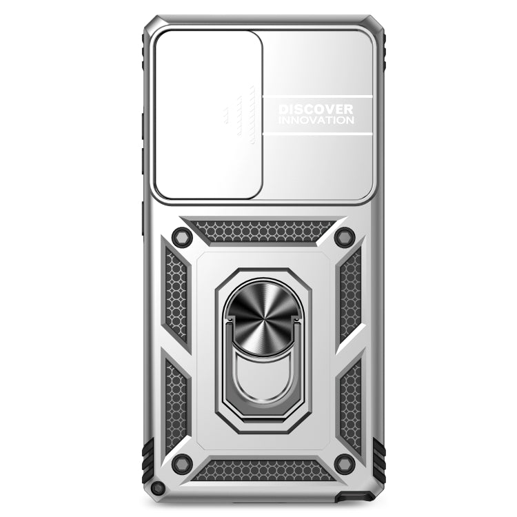For Samsung Galaxy S25 Ultra 5G Sliding Camshield Holder Phone Case(Silver) by buy2fix