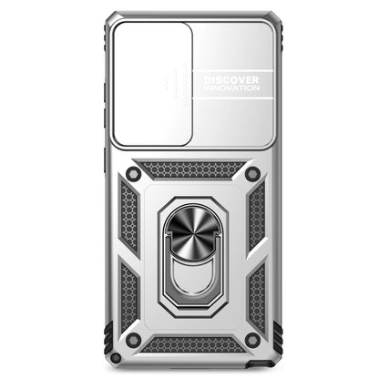 For Samsung Galaxy S25 Ultra 5G Sliding Camshield Holder Phone Case(Silver) by buy2fix