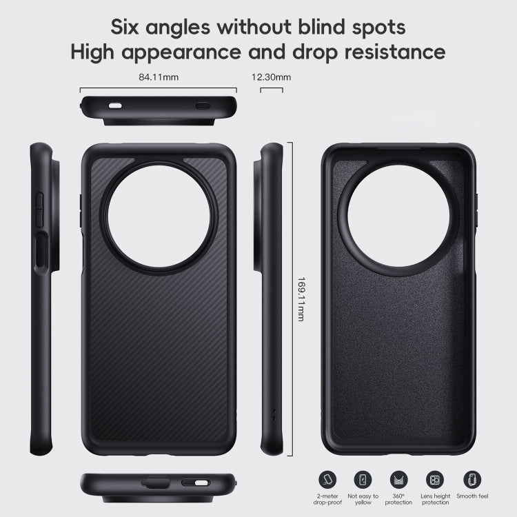For Huawei Mate 70 Pro / 70 Pro+ Carbon Fiber Kevlar MagSafe Magnetic Phone Case(Black) - Huawei Cases by buy2fix | Online Shopping UK | buy2fix