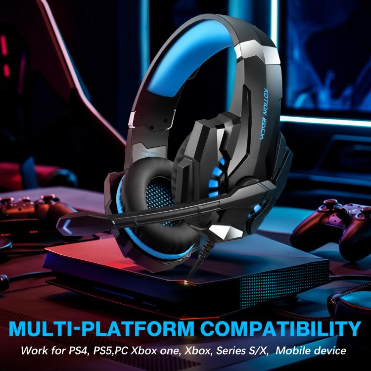 KOTION EACH G9000 Pro On-Ear Gaming Headset with Mic, Cable Length: About 2.1m(Black Blue) - Multimedia Headset by KOTION EACH | Online Shopping UK | buy2fix
