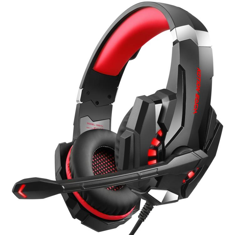 KOTION EACH G9000 Pro On-Ear Gaming Headset with Mic, Cable Length: About 2.1m(Black Red) - Multimedia Headset by KOTION EACH | Online Shopping UK | buy2fix