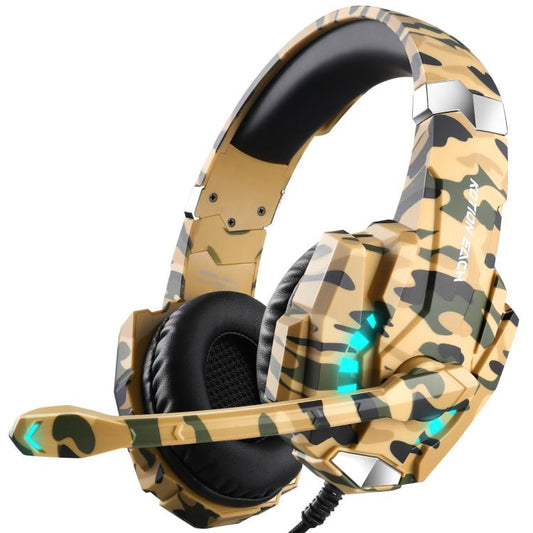 KOTION EACH G9000 Pro On-Ear Gaming Headset with Mic, Cable Length: About 2.1m(Camouflage Yellow) - Multimedia Headset by KOTION EACH | Online Shopping UK | buy2fix