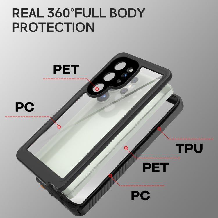 For Samsung Galaxy S25 Ultra 5G RedPepper IP68 Waterproof Triple-proof Phone Case(Black) - Galaxy S25 Ultra 5G Cases by RedPepper | Online Shopping UK | buy2fix