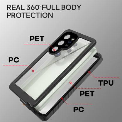 For Samsung Galaxy S25 Ultra 5G RedPepper IP68 Waterproof Triple-proof Phone Case(Black) - Galaxy S25 Ultra 5G Cases by RedPepper | Online Shopping UK | buy2fix