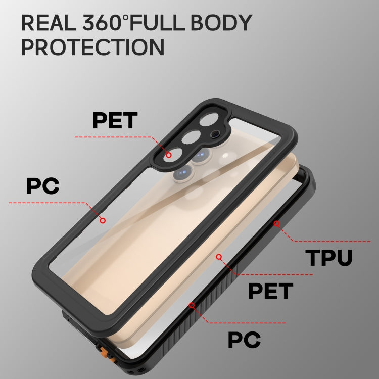 For Samsung Galaxy S25+ 5G RedPepper IP68 Waterproof Triple-proof Phone Case(Black) - Galaxy S25+ 5G Cases by RedPepper | Online Shopping UK | buy2fix