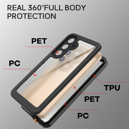 For Samsung Galaxy S25+ 5G RedPepper IP68 Waterproof Triple-proof Phone Case(Black) - Galaxy S25+ 5G Cases by RedPepper | Online Shopping UK | buy2fix
