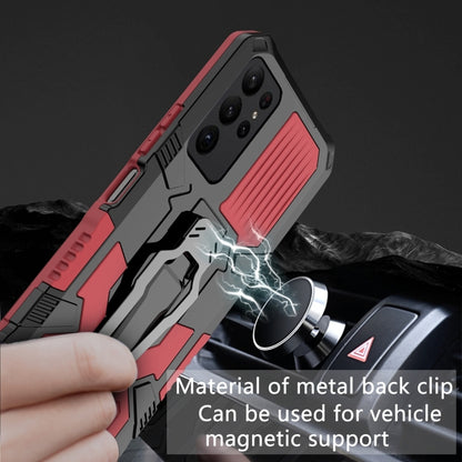 For Samsung Galaxy S25 Ultra 5G Armor Warrior Shockproof PC + TPU Phone Case(Red) by buy2fix