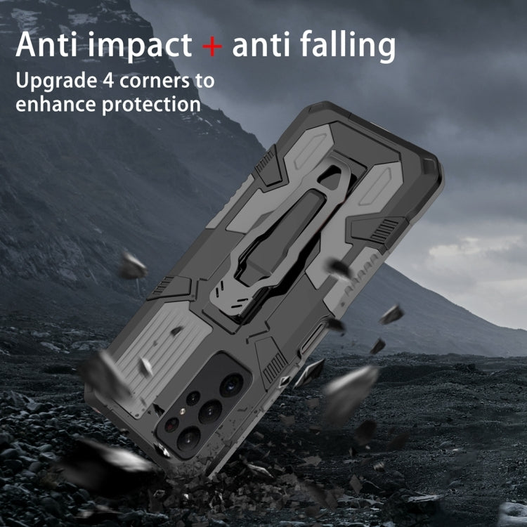 For Samsung Galaxy S25 Ultra 5G Armor Warrior Shockproof PC + TPU Phone Case(Grey) by buy2fix