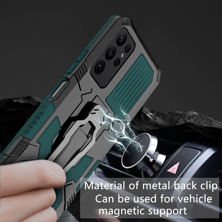 For Samsung Galaxy S25 Ultra 5G Armor Warrior Shockproof PC + TPU Phone Case(Army Green) by buy2fix