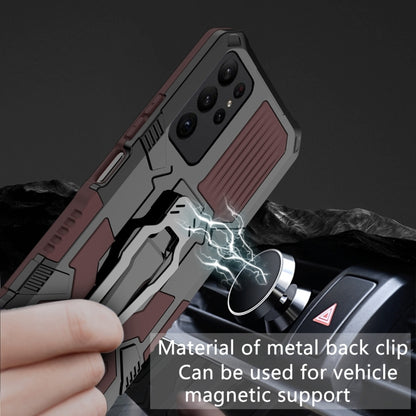 For Samsung Galaxy S25 Ultra 5G Armor Warrior Shockproof PC + TPU Phone Case(Brown) by buy2fix