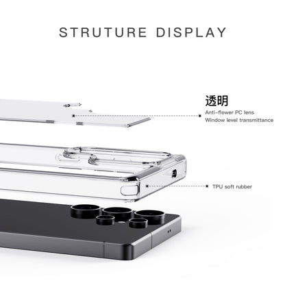 For Samsung Galaxy S25 Ultra 5G Crystal Clear TPU Hybrid PC Phone Case(Transparent) by buy2fix