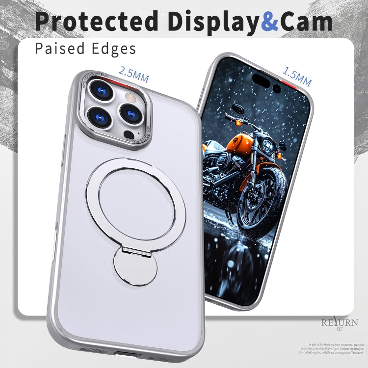 For iPhone 16 Plus Wing Series Gen2 MagSafe Metal Ring Holder Phone Case(Titanium Gray) - iPhone 16 Plus Cases by buy2fix | Online Shopping UK | buy2fix