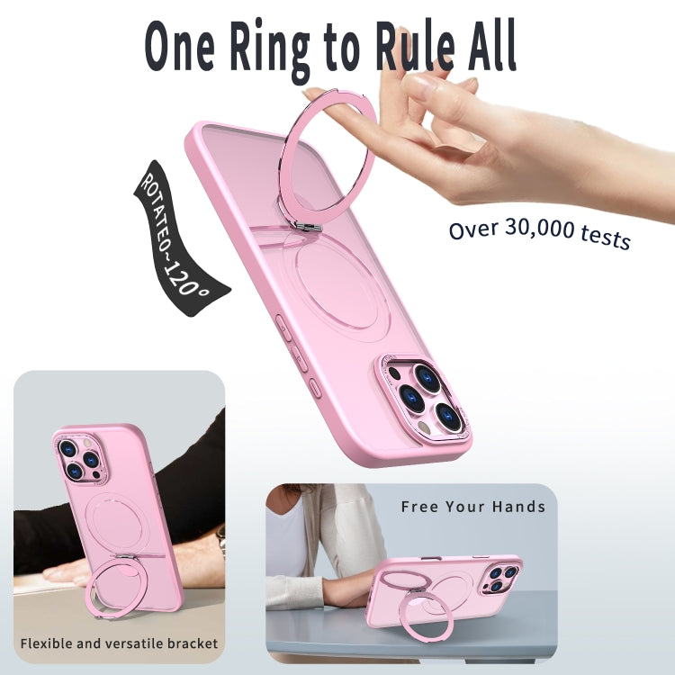For iPhone 16 Plus Wing Series Gen2 MagSafe Metal Ring Holder Phone Case(Pink) - iPhone 16 Plus Cases by buy2fix | Online Shopping UK | buy2fix