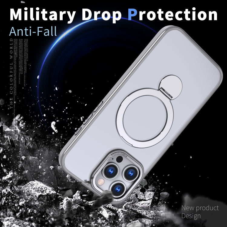 For iPhone 16 Wing Series Gen2 MagSafe Metal Ring Holder Phone Case(Titanium Gray) - iPhone 16 Cases by buy2fix | Online Shopping UK | buy2fix