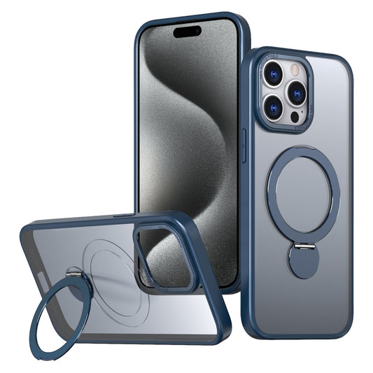 For iPhone 15 Pro Wing Series Gen2 MagSafe Metal Ring Holder Phone Case(Blue) - iPhone 15 Pro Cases by buy2fix | Online Shopping UK | buy2fix