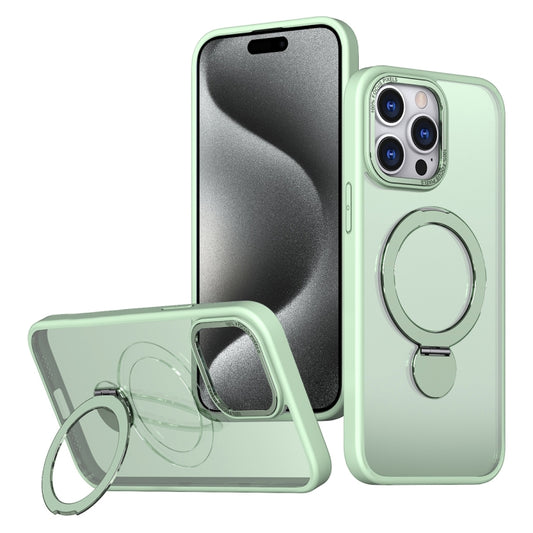 For iPhone 15 Pro Wing Series Gen2 MagSafe Metal Ring Holder Phone Case(Avocado Green) - iPhone 15 Pro Cases by buy2fix | Online Shopping UK | buy2fix