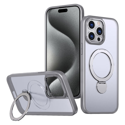 For iPhone 15 Pro Wing Series Gen2 MagSafe Metal Ring Holder Phone Case(Titanium Gray) - iPhone 15 Pro Cases by buy2fix | Online Shopping UK | buy2fix