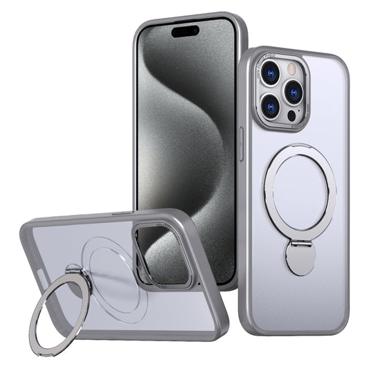 For iPhone 15 Pro Wing Series Gen2 MagSafe Metal Ring Holder Phone Case(Titanium Gray) - iPhone 15 Pro Cases by buy2fix | Online Shopping UK | buy2fix