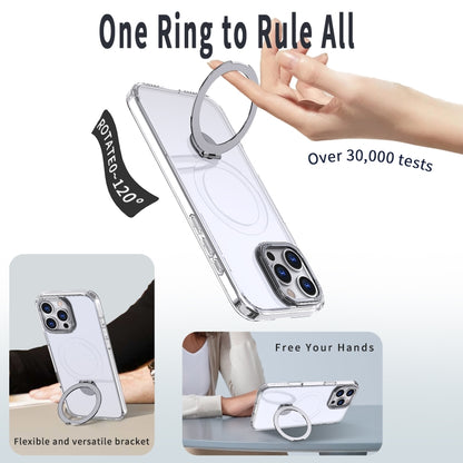 For iPhone 15 Pro Wing Series Gen2 MagSafe Metal Ring Holder Phone Case(Transparent) - iPhone 15 Pro Cases by buy2fix | Online Shopping UK | buy2fix