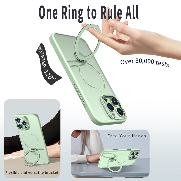 For iPhone 15 Plus Wing Series Gen2 MagSafe Metal Ring Holder Phone Case(Avocado Green) - iPhone 15 Plus Cases by buy2fix | Online Shopping UK | buy2fix