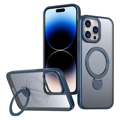 For iPhone 14 Pro Max Wing Series Gen2 MagSafe Metal Ring Holder Phone Case(Blue) - iPhone 14 Pro Max Cases by buy2fix | Online Shopping UK | buy2fix