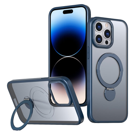 For iPhone 14 Pro Max Wing Series Gen2 MagSafe Metal Ring Holder Phone Case(Blue) - iPhone 14 Pro Max Cases by buy2fix | Online Shopping UK | buy2fix