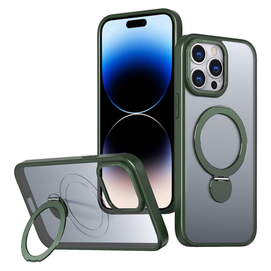 For iPhone 14 Pro Max Wing Series Gen2 MagSafe Metal Ring Holder Phone Case(Green) - iPhone 14 Pro Max Cases by buy2fix | Online Shopping UK | buy2fix