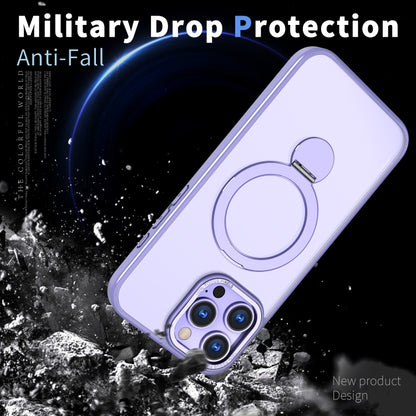 For iPhone 14 Wing Series Gen2 MagSafe Metal Ring Holder Phone Case(Light Purple) - iPhone 14 Cases by buy2fix | Online Shopping UK | buy2fix