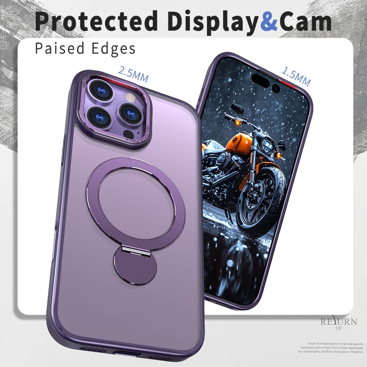 For iPhone 13 Pro Max Wing Series Gen2 MagSafe Metal Ring Holder Phone Case(Dark Purple) - iPhone 13 Pro Max Cases by buy2fix | Online Shopping UK | buy2fix