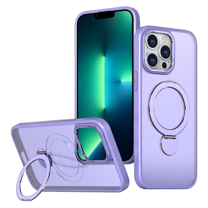 For iPhone 13 Pro Wing Series Gen2 MagSafe Metal Ring Holder Phone Case(Light Purple) - iPhone 13 Pro Cases by buy2fix | Online Shopping UK | buy2fix