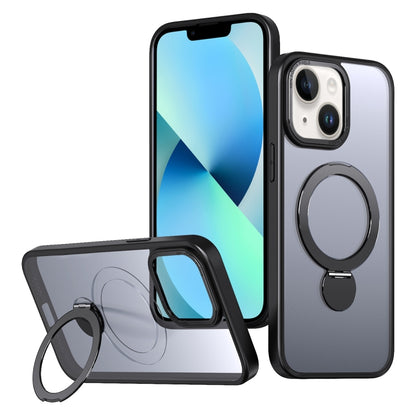 For iPhone 13 Wing Series Gen2 MagSafe Metal Ring Holder Phone Case(Black) - iPhone 13 Cases by buy2fix | Online Shopping UK | buy2fix