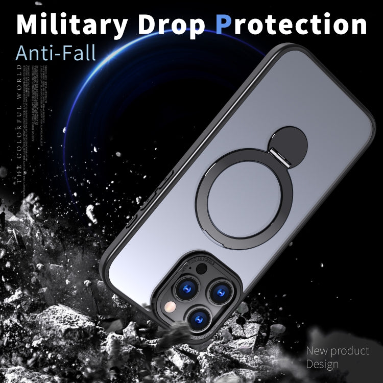 For iPhone 13 Wing Series Gen2 MagSafe Metal Ring Holder Phone Case(Black) - iPhone 13 Cases by buy2fix | Online Shopping UK | buy2fix