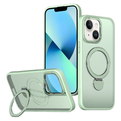 For iPhone 13 Wing Series Gen2 MagSafe Metal Ring Holder Phone Case(Avocado Green) - iPhone 13 Cases by buy2fix | Online Shopping UK | buy2fix