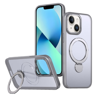 For iPhone 13 Wing Series Gen2 MagSafe Metal Ring Holder Phone Case(Titanium Gray) - iPhone 13 Cases by buy2fix | Online Shopping UK | buy2fix