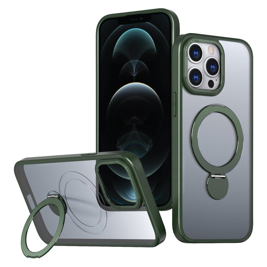 For iPhone 12 Pro Max Wing Series Gen2 MagSafe Metal Ring Holder Phone Case(Green) - iPhone 12 Pro Max Cases by buy2fix | Online Shopping UK | buy2fix