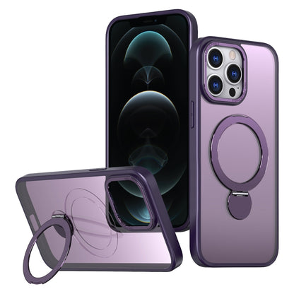 For iPhone 12 Pro Max Wing Series Gen2 MagSafe Metal Ring Holder Phone Case(Dark Purple) - iPhone 12 Pro Max Cases by buy2fix | Online Shopping UK | buy2fix