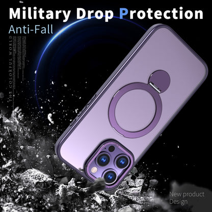 For iPhone 12 Pro Max Wing Series Gen2 MagSafe Metal Ring Holder Phone Case(Dark Purple) - iPhone 12 Pro Max Cases by buy2fix | Online Shopping UK | buy2fix