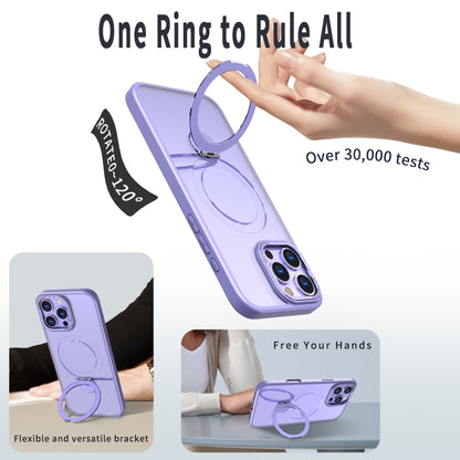For iPhone 12 Pro Wing Series Gen2 MagSafe Metal Ring Holder Phone Case(Light Purple) - iPhone 12 / 12 Pro Cases by buy2fix | Online Shopping UK | buy2fix