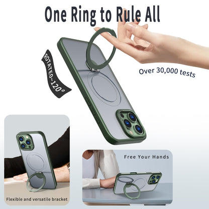 For iPhone 12 Pro Wing Series Gen2 MagSafe Metal Ring Holder Phone Case(Green) - iPhone 12 / 12 Pro Cases by buy2fix | Online Shopping UK | buy2fix