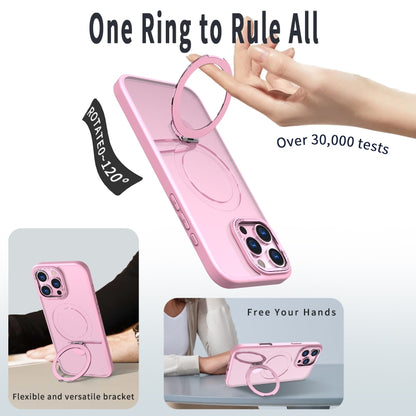 For iPhone 12 Pro Wing Series Gen2 MagSafe Metal Ring Holder Phone Case(Pink) - iPhone 12 / 12 Pro Cases by buy2fix | Online Shopping UK | buy2fix