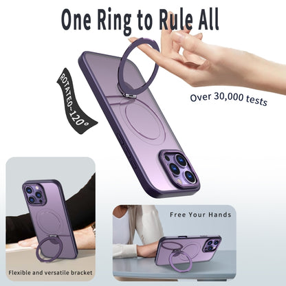 For iPhone 12 Pro Wing Series Gen2 MagSafe Metal Ring Holder Phone Case(Dark Purple) - iPhone 12 / 12 Pro Cases by buy2fix | Online Shopping UK | buy2fix