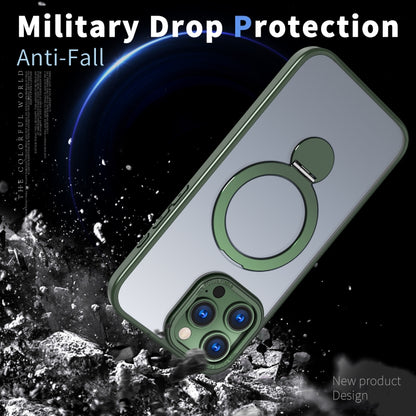 For iPhone 11 Wing Series Gen2 MagSafe Metal Ring Holder Phone Case(Green) - iPhone 11 Cases by buy2fix | Online Shopping UK | buy2fix