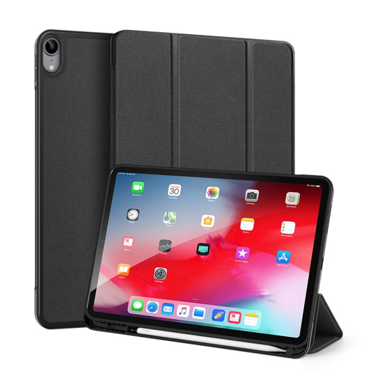 For iPad Air 11 2025 / 2024 / 2022 / 2020 10.9 DUX DUCIS Domo Series Horizontal Flip Magnetic TPU + PU Leather Case with Three-folding Holder & Pen Slot(Black) - iPad Air (2022) / (2020) 10.9 Cases by DUX DUCIS | Online Shopping UK | buy2fix