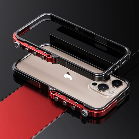 For iPhone 15 Pro Max Mechanical Armor Creative Metal Frame Aluminum Alloy Phone Case(Black) - iPhone 15 Pro Max Cases by buy2fix | Online Shopping UK | buy2fix
