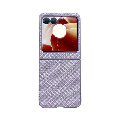 For Motorola Razr 50 Sparkling Diamond Rhombus PC Phone Case(Purple) by buy2fix
