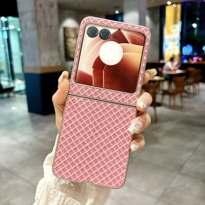 For Motorola Razr 50 Sparkling Diamond Rhombus PC Phone Case(Pink) by buy2fix