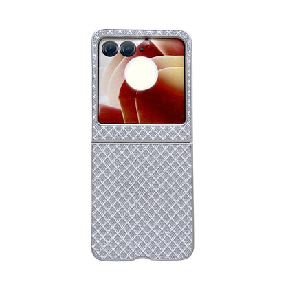For Motorola Razr 50 Sparkling Diamond Rhombus PC Phone Case(Silver) by buy2fix